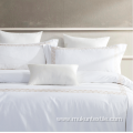 Hotel luxury bedding sheet set cotton white